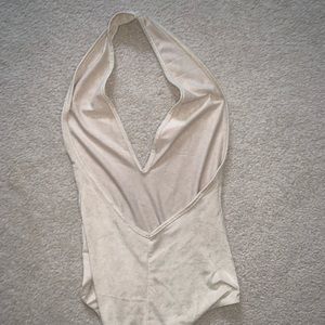 Forever 21 mauve tan halter bodysuit